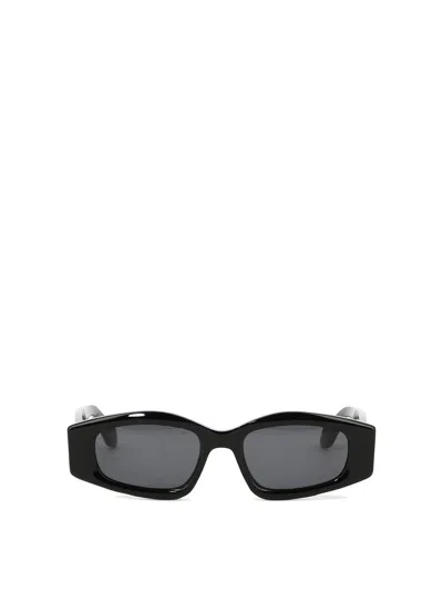 Shop Alaïa Sunglasses With Geometric Shape In Black