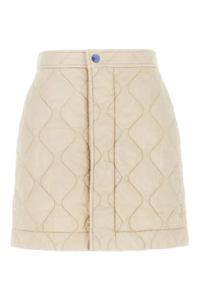 Shop Burberry Skirts In Beige O Tan