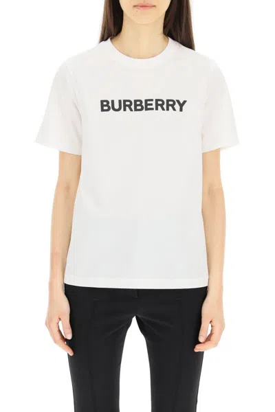 Shop Burberry Logo-print T-shirt In White
