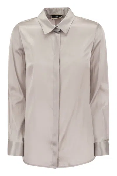 Shop Elisabetta Franchi Shirts In Grey