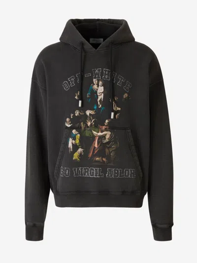 Shop Off-white Hoodie With Print Clothing In Gris Antracita