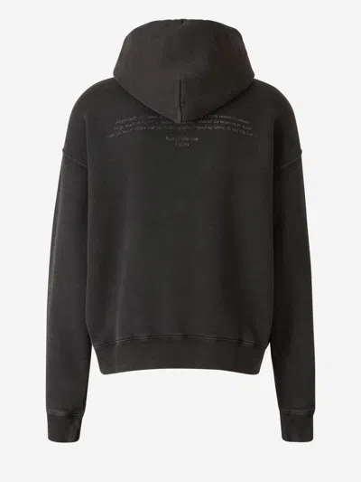 Shop Off-white Hoodie With Print Clothing In Gris Antracita