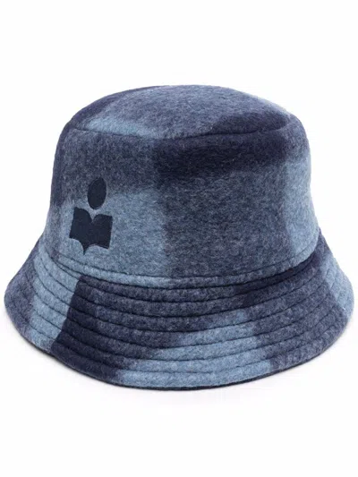 Shop Isabel Marant Tartan-check Bucket Hat In Midnight