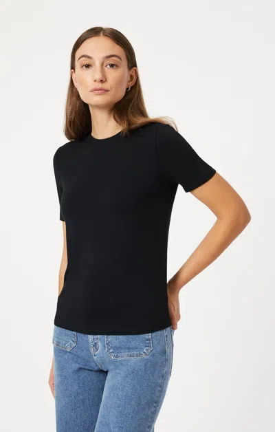Shop Mavi Luxe Crew Neck T-shirt In Black