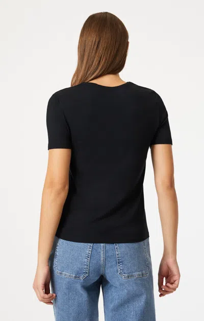 Shop Mavi Luxe Crew Neck T-shirt In Black