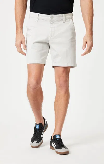 Shop Mavi Nate Shorts In Oyster Mushroom Twill In White
