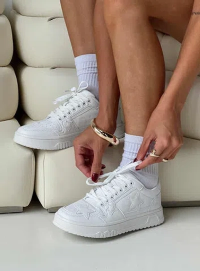 Shop Princess Polly Europa Sneakers In White