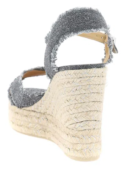 Shop Castaã±er Castaner Lurex Bromelia Wedge Sandals In Multicolor