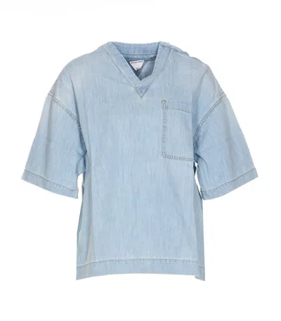 Shop Bottega Veneta T-shirts And Polos In Blue