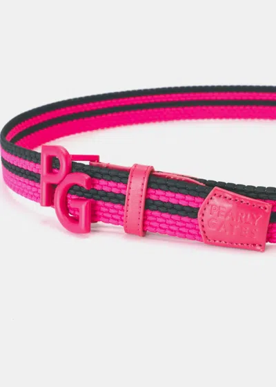 Shop Pearly Gates Pink Line Rubber Mesh Belt
