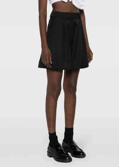 Shop Simone Rocha Black High-rise Flared Shorts