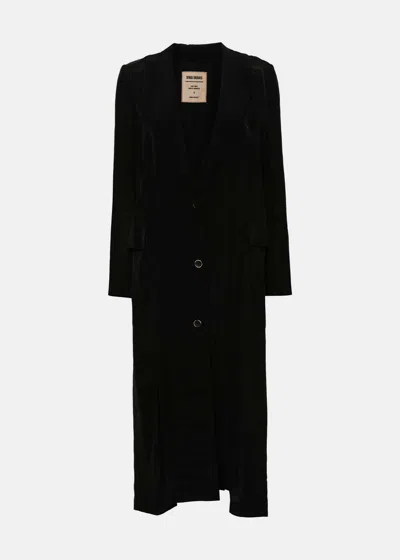 Shop Uma Wang Black Single-breasted Coat