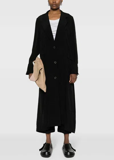 Shop Uma Wang Black Single-breasted Coat