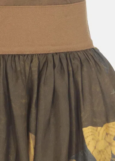 Shop Uma Wang Brown Gillian Skirt In Brown/tan