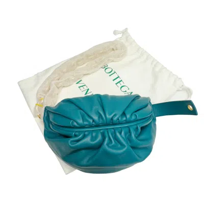 Shop Bottega Veneta Blue Leather Shoulder Bag ()