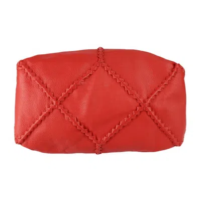 Shop Bottega Veneta Cervo Red Leather Shoulder Bag ()