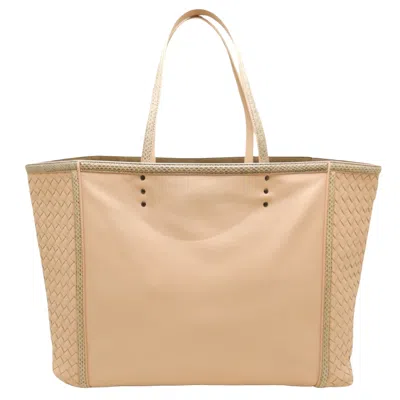 Shop Bottega Veneta Intrecciato Pink Leather Tote Bag ()