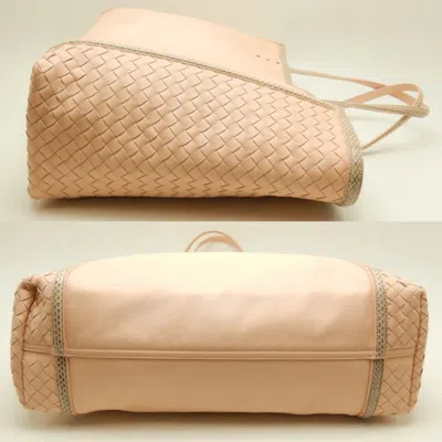 Shop Bottega Veneta Intrecciato Pink Leather Tote Bag ()