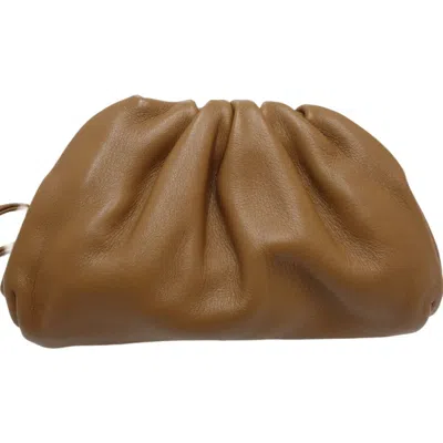 Shop Bottega Veneta Pouch Brown Leather Clutch Bag ()
