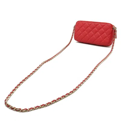 Pre-owned Chanel - Red Leather Clutch Bag ()