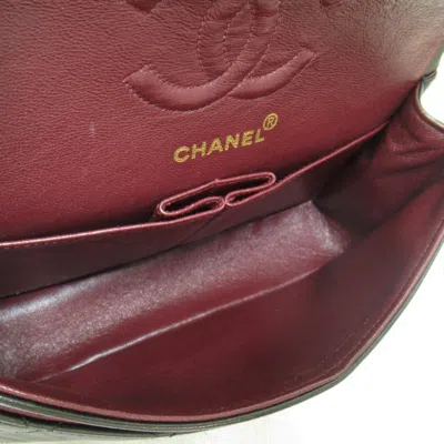 CHANEL Pre-owned Double Flap Black Leather Shoulder Bag ()
