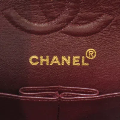 CHANEL Pre-owned Double Flap Black Leather Shoulder Bag ()