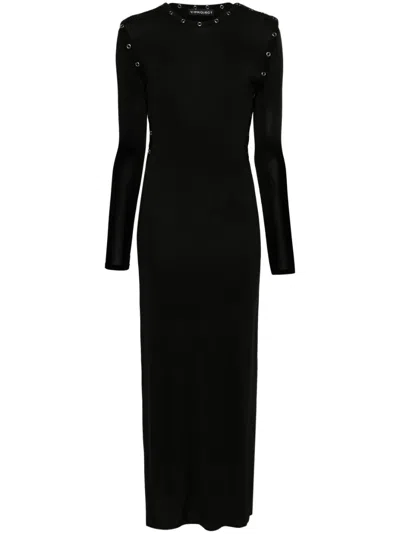 Shop Y/project Women Snap Off Long Sleeve Dress In Black