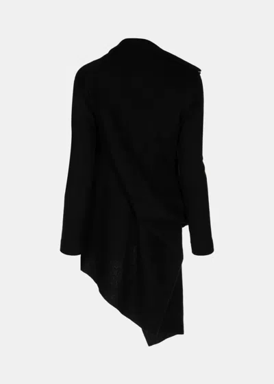 Shop Yohji Yamamoto Black Backside Tucked Jacket