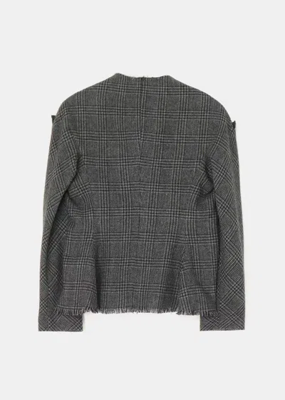 Shop Yohji Yamamoto Grey High Neck Gusset Jacket