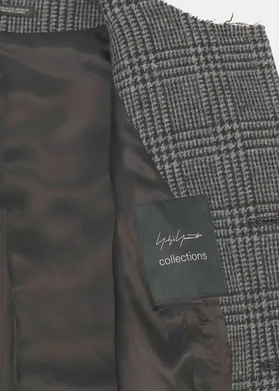 Shop Yohji Yamamoto Grey High Neck Gusset Jacket