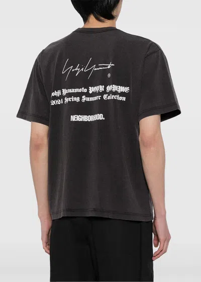 Shop Yohji Yamamoto Grey Neighborhood Graphic-print T-shirt