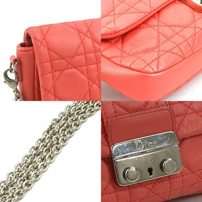 Shop Dior Cannage Lady Red Leather Shoulder Bag ()