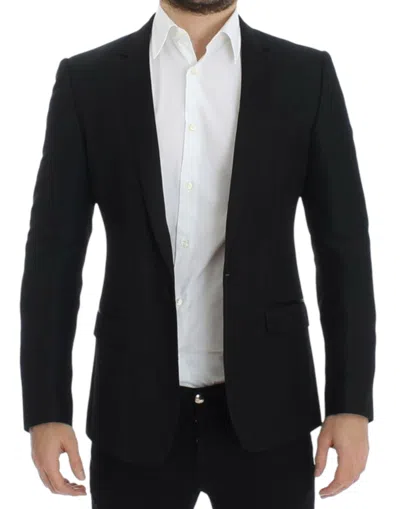 Dolce & Gabbana Elegant Martini Slim Fit Blazer Men's Jacket In Black