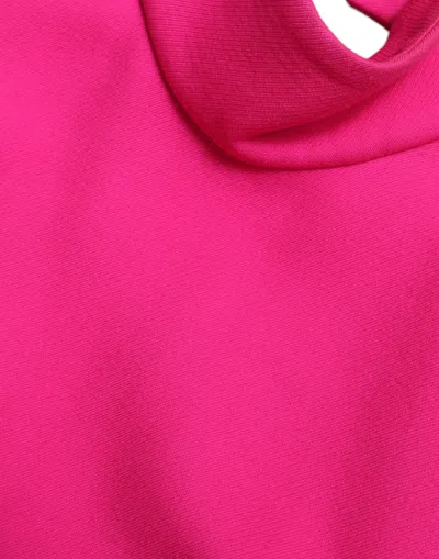 Shop Dolce & Gabbana Elegant Pink Turtleneck Sleeveless Wool Women's Top