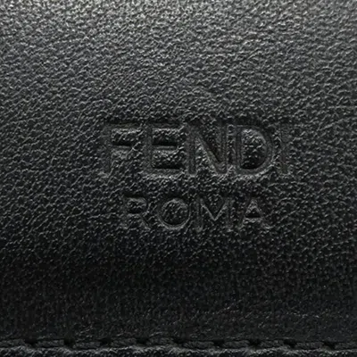 Shop Fendi Monster Black Leather Wallet  ()