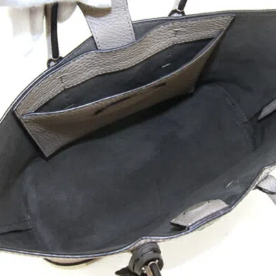 Shop Fendi Selleria Grey Leather Tote Bag ()