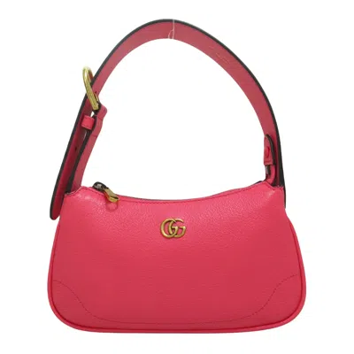Shop Gucci Aphrodite Pink Leather Shoulder Bag ()