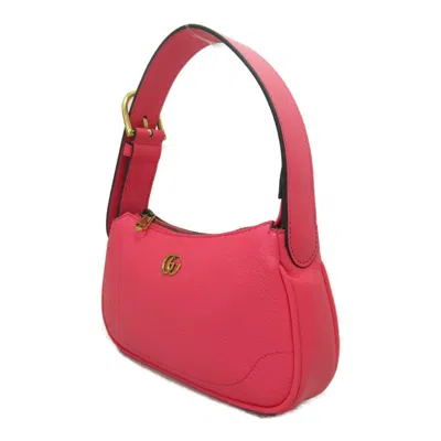 Shop Gucci Aphrodite Pink Leather Shoulder Bag ()