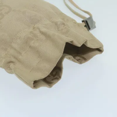 Shop Gucci Drawstring Beige Canvas Clutch Bag ()