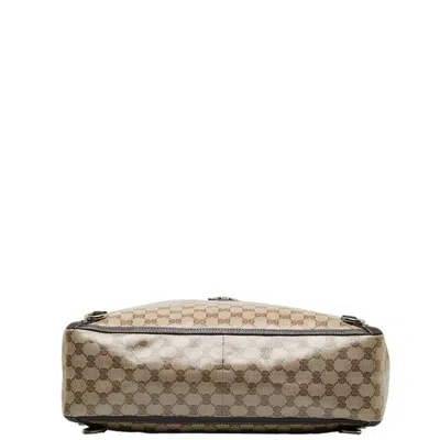Shop Gucci Gg Crystal Beige Canvas Tote Bag ()