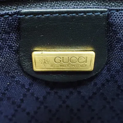Shop Gucci Navy Canvas Shoulder Bag ()