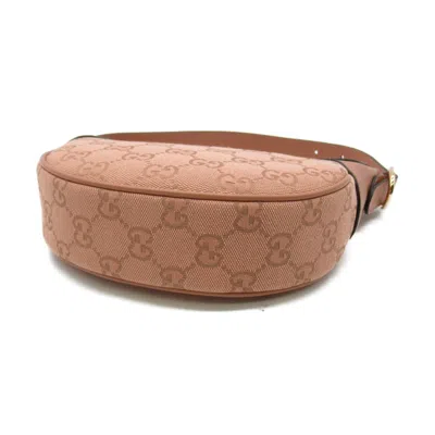 Shop Gucci Pink Canvas Shoulder Bag ()