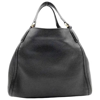 Shop Gucci Soho Black Leather Tote Bag ()