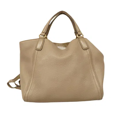 Shop Gucci Soho Grey Leather Tote Bag ()