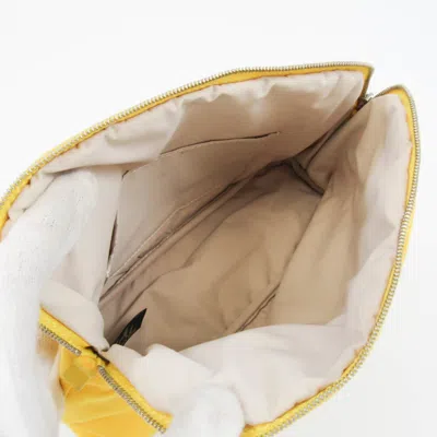 Shop Hermes Hermès Bolide Yellow Cotton Clutch Bag ()