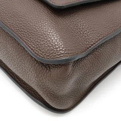 Shop Hermes Hermès Marwari Brown Leather Shoulder Bag ()