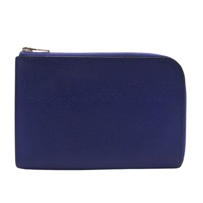Shop Hermes Hermès Remix Duo Blue Leather Wallet  ()