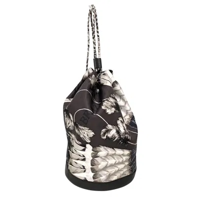 Shop Hermes Hermès Soie Cool Multicolour Silk Backpack Bag ()