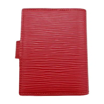 Pre-owned Louis Vuitton Agenda Red Leather Wallet  ()
