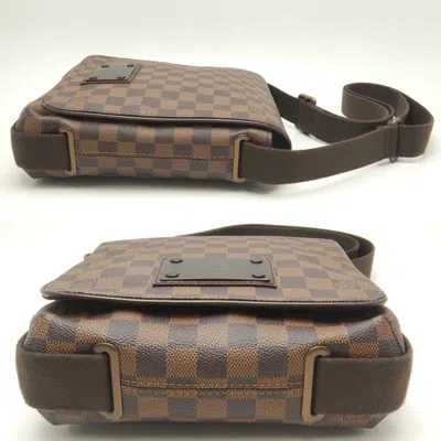 Pre-owned Louis Vuitton Brooklyn Brown Canvas Shoulder Bag ()